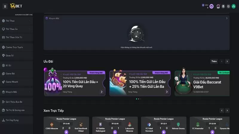 V9Bet l&agrave; điểm đến y&ecirc;u th&iacute;ch h&agrave;ng đầu của mọi bet thủ
